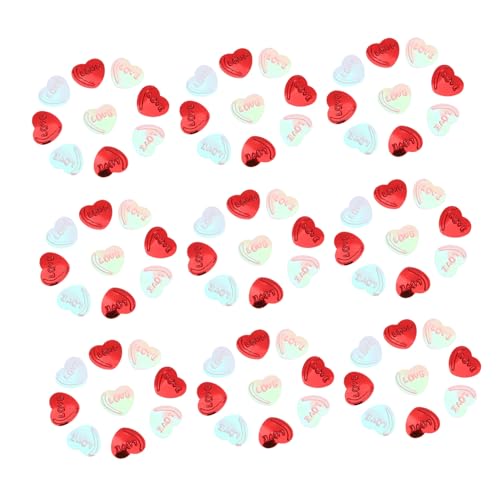 PRETYZOOM 30 Packungen liebe Konfetti Jahrestag Konfetti rote Luftballons Wohnkultur Hochzeitsdekorationen Konfetti-Foto-Requisiten Tischkonfetti für die Verlobungsfeier von PRETYZOOM