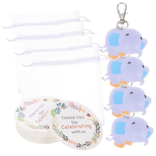 PRETYZOOM Neugeborenen-dusche- -set Elefant Schlüsselanhänger Mit Süßigkeiten Taschen Für Baby-dusche Begünstigt Gäste von PRETYZOOM