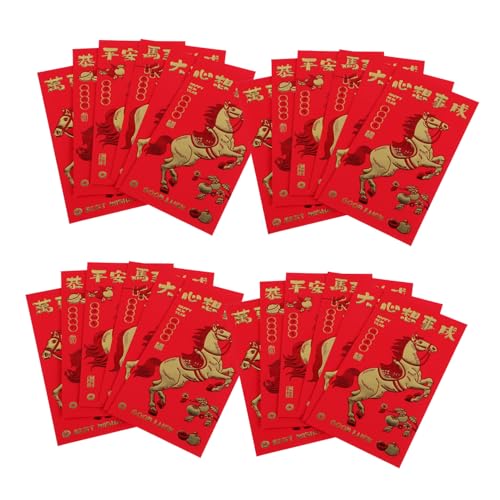 PRETYZOOM 30 Stück Chinesische Neujahrs Glücksgeldumschläge Rotes Paket Jahr Des Pferdes Prägedesign Traditionell Reißfest Vielseitig Für Frühlingfest Hochzeit Geburtstagsfeier PRETYZOOM 30 Stück Chinesische Neujahrs Glücksgeldumschläge Rotes Paket Jahr Des Pferdes Prägedesign Traditionell Reißfest Vielseitig Für Frühlingfest Hochzeit Geburtstagsfeier von PRETYZOOM