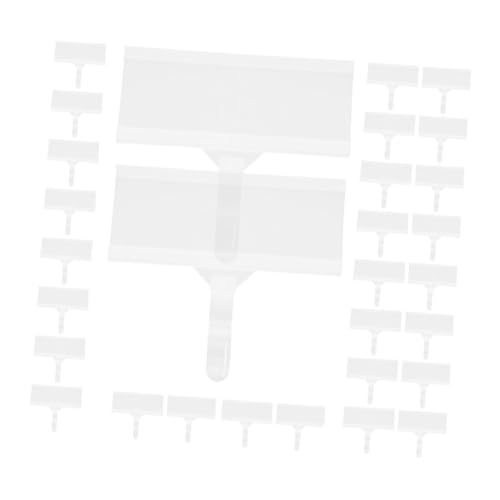PRETYZOOM 30 Stück Etikettenstreifen Für Preisschilder Bücherregal-etiketten Regalklammern Preisschilder Zum Ausdrucken Bibliotheksregalmarkierungen Preisetiketten-organizer Plastik Weiß von PRETYZOOM