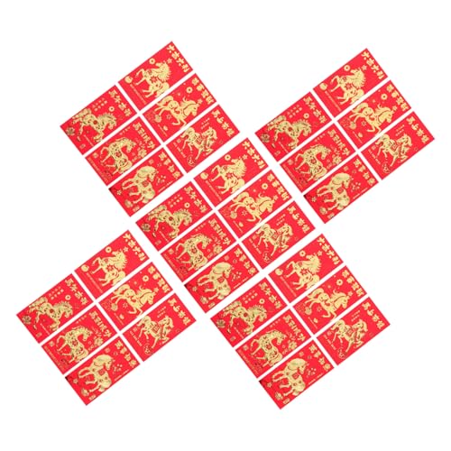 PRETYZOOM 30 Stück Rote Umschläge Kreative Hong Bao für Chinesische Neujahr Glücksumschläge zum Frühlingsfest Traditionelle Lunar Year Geschenku Berraschungen Jahr Des Pferdes von PRETYZOOM