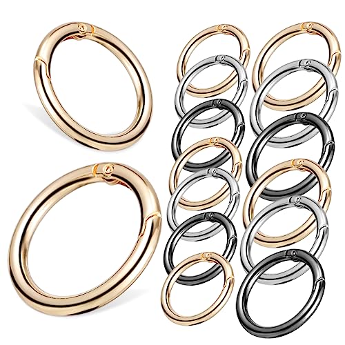 PRETYZOOM 30 Stück Teiliges Runde O Ring Clips aus Metall Strap Connect Rings und Keychains in Gold Schwarz und Silber Robust und Vielseitig für Handtaschen Schlüsselanhänger Gepäck und DIY PRETYZOOM 30 Stück Teiliges Runde O Ring Clips aus Metall Strap Connect Rings und Keychains in Gold Schwarz und Silber Robust und Vielseitig für Handtaschen Schlüsselanhänger Gepäck und DIY von PRETYZOOM