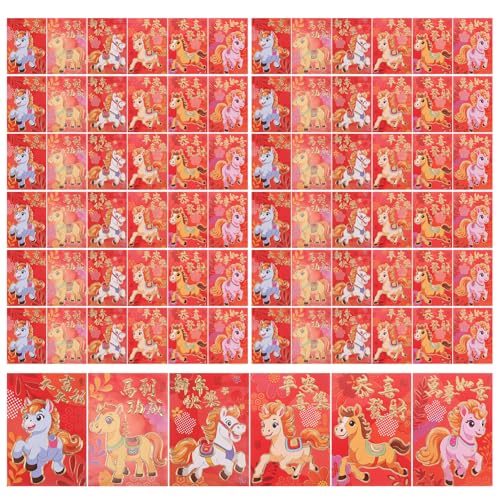 PRETYZOOM 300 Stück Rote Umschläge Jahr Des Pferdes Kreative Hong Bao Geldumschläge für Frühlingsfest Hochzeit Familienfeier Geld Geschenkumschlag PRETYZOOM 300 Stück Rote Umschläge Jahr Des Pferdes Kreative Hong Bao Geldumschläge für Frühlingsfest Hochzeit Familienfeier Geld Geschenkumschlag von PRETYZOOM