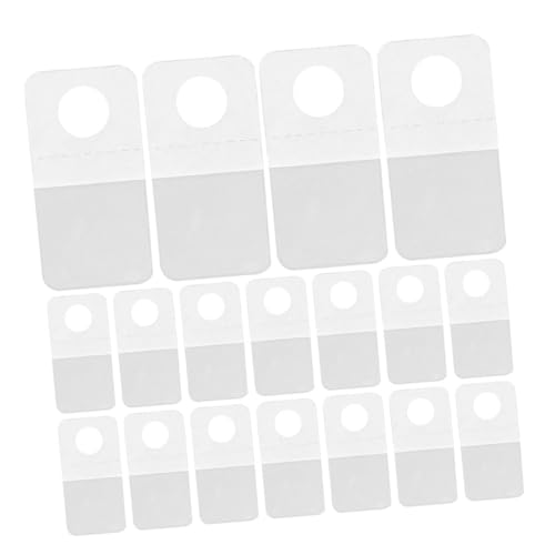 PRETYZOOM 300 Stück Transparenter Etikettenhaken Klebrige Registerkarten Löschen Klare, Selbstklebende Hängelaschen Aufhängelaschen Für Den Einzelhandel Hanger -tags Klare Kleberhaken Pvc von PRETYZOOM