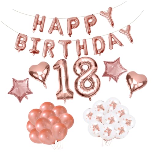 PRETYZOOM Komplettes 39-teiliges Roségold-ballonset Zum 18. Geburtstag. Elegante Deko-ballons Für Die Feier PRETYZOOM Komplettes 39-teiliges Roségold-ballonset Zum 18. Geburtstag. Elegante Deko-ballons Für Die Feier von PRETYZOOM