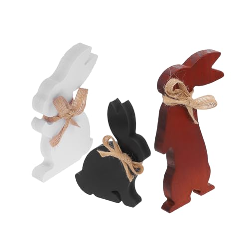 PRETYZOOM 3 Stücke Holz Dekorationen Ostern Bunny Tafelaufsatz Set Vintage Handgemachte PRETYZOOM 3 Stücke Holz Dekorationen Ostern Bunny Tafelaufsatz Set Vintage Handgemachte von PRETYZOOM