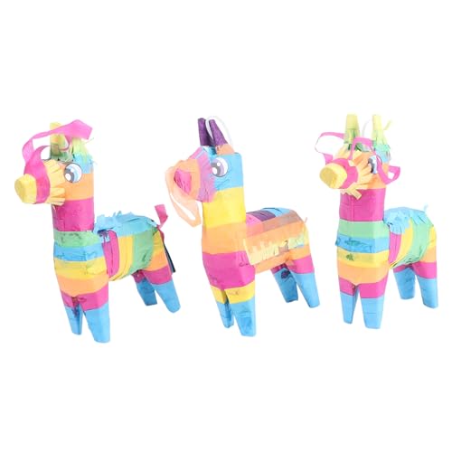 PRETYZOOM 3st Piñata Parteibevorzugung Pinata-spielzeug Pinata-füller Einhorn-pinata Mexikanische Pinata-dekoration Spielzeug Für Draußen Outdoor-spielzeug Papier Süssigkeit Geschenkbox Kind von PRETYZOOM