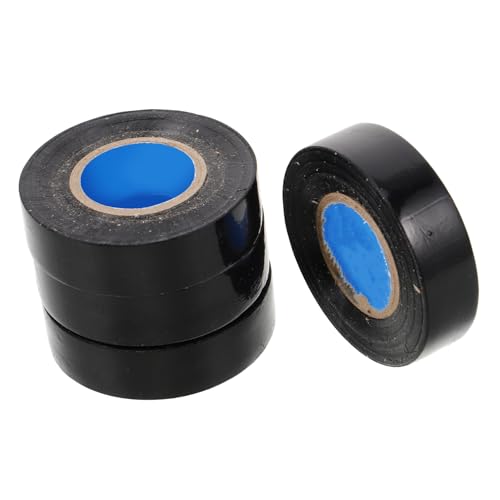 PRETYZOOM 4 Rollen Isolierband lichtblockierendes Klebeband Elektroband farbig Wärmeband für Rohre Möbelband Kabelbahn feuerhemmendes Klebeband Farben von Isolierbändern PVC Schwarz von PRETYZOOM