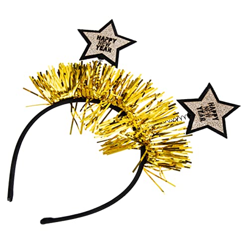 PRETYZOOM 4 Feiertagsdekorationen Haarband aus Kunststoff 2023 Partydekorationen für Jahr neujahr new year decoration Glitzer-Haarschmuck Weihnachtsdekorationen bilden von PRETYZOOM