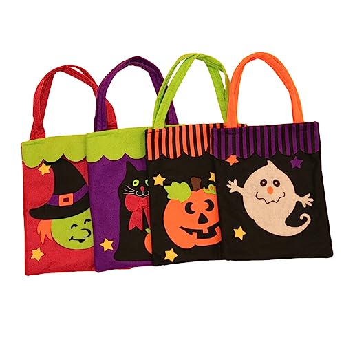 PRETYZOOM 4 Stück Halloween-Einkaufstaschen-Geschenktasche Partytüten für Mädchen kleine partytüten halloween bag halloweentüten Halloween-Süßigkeitstüten Süßigkeitenbeutel für von PRETYZOOM