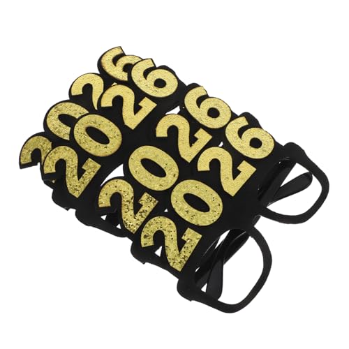 PRETYZOOM 4 Stück Neujahrsbrillen mit Glitzernummern Schwarze Rahmen Leichte Pc-folie Tragbare Party-sonnenbrillen für Silvester-foto-requisiten und Partygeschenke PRETYZOOM 4 Stück Neujahrsbrillen mit Glitzernummern Schwarze Rahmen Leichte Pc-folie Tragbare Party-sonnenbrillen für Silvester-foto-requisiten und Partygeschenke von PRETYZOOM
