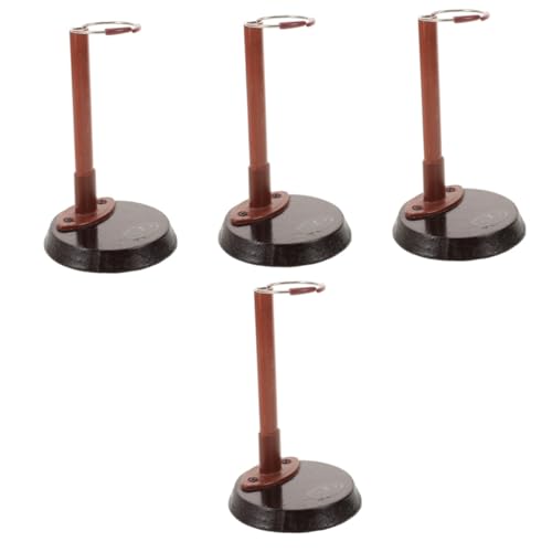 PRETYZOOM 4 Stück Puppenständer Figur Puppen für Mädchen Puppenträger puppenzubehör Puppenanzeige Puppenunterstützungsstand Display-Ständer Ständer für Puppen Plastik Brown von PRETYZOOM