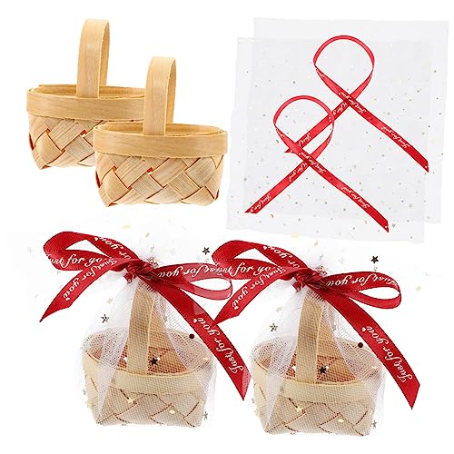 PRETYZOOM Mini-korbset Aus Geflochtenem Holz 4-teilig Körbe Für Heimdekoration Körbe Blumenarrangements Basteln Für Die Aufbewahrung Auf Dem Schreibtisch von PRETYZOOM