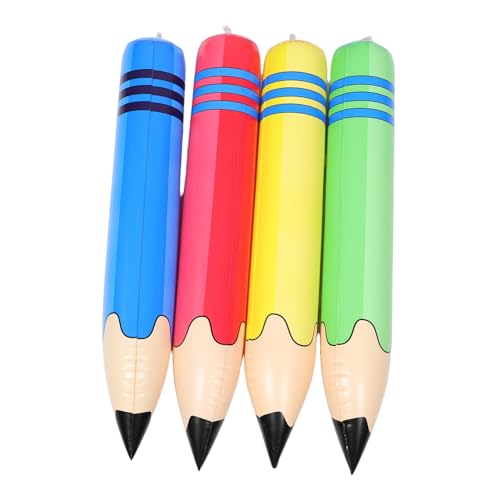 PRETYZOOM 4 Stück Teiliges Aufblasbarer Riesen-bleistifte aus Langlebigem PVC Realistisch Geformt Leicht und Kinderfreundlich als Große Schul-deko Foto-requisite und Party-accessoire für PRETYZOOM 4 Stück Teiliges Aufblasbarer Riesen-bleistifte aus Langlebigem PVC Realistisch Geformt Leicht und Kinderfreundlich als Große Schul-deko Foto-requisite und Party-accessoire für von PRETYZOOM