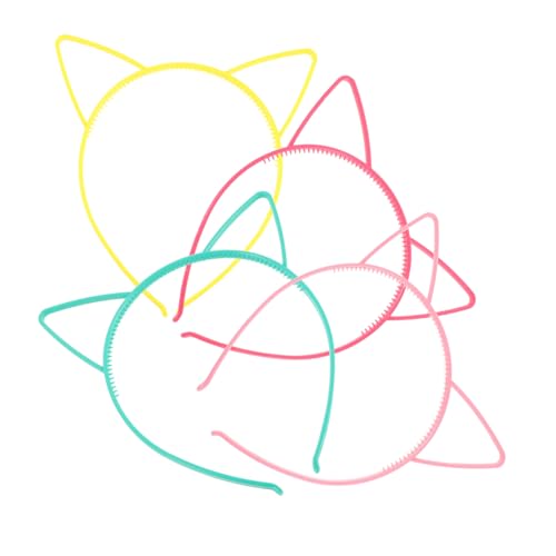 PRETYZOOM 4 Stück Teiliges Bunte Kunststoff Katzenohren Haarreifen Leichtes Stirnband für Mädchen Frauen Bequeme Party Halloween Alltag Accessoire PRETYZOOM 4 Stück Teiliges Bunte Kunststoff Katzenohren Haarreifen Leichtes Stirnband für Mädchen Frauen Bequeme Party Halloween Alltag Accessoire von PRETYZOOM