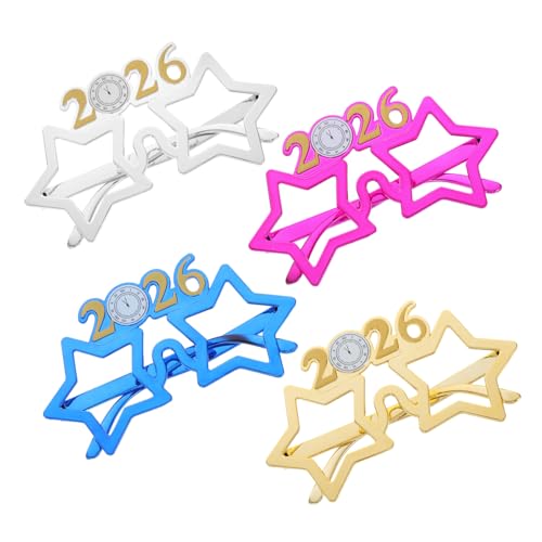 PRETYZOOM 4 Stück Teiliges Neujahrsbrillen mit Auffälligen Zahlenformen Leichtes Partyzubehör für Silvesterfeiern und Farbenfrohe Neuheitsbrillen für Festliche Jahresendfeiern PRETYZOOM 4 Stück Teiliges Neujahrsbrillen mit Auffälligen Zahlenformen Leichtes Partyzubehör für Silvesterfeiern und Farbenfrohe Neuheitsbrillen für Festliche Jahresendfeiern von PRETYZOOM