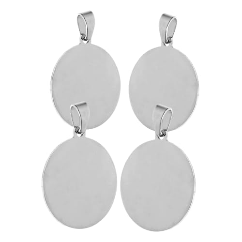 PRETYZOOM 4 Stück Tierschild Aus Edelstahl Haustier Rohlinge Gravieren, Etiketten Stempeln Blanko-tag-anhänger Stanzen Runder Anhänger Leerer Anhänger Rostfreier Stahl Silver PRETYZOOM 4 Stück Tierschild Aus Edelstahl Haustier Rohlinge Gravieren, Etiketten Stempeln Blanko-tag-anhänger Stanzen Runder Anhänger Leerer Anhänger Rostfreier Stahl Silver von PRETYZOOM