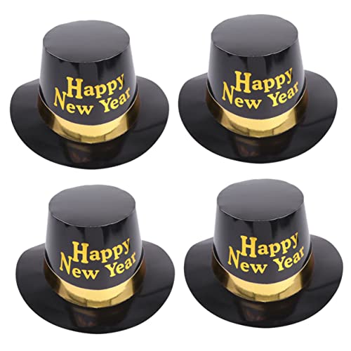 PRETYZOOM 4 Stück Neujahrs-partyhüte Mit Schriftzug Aus Papier Für Erwachsene Und Jungen Und Mädchen PRETYZOOM 4 Stück Neujahrs-partyhüte Mit Schriftzug Aus Papier Für Erwachsene Und Jungen Und Mädchen von PRETYZOOM