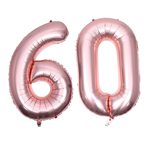 PRETYZOOM 40 60 hochzeitsdeko Luftballons Nummer 6 Ballons roségoldene Verzierungen Klasse Dekor Zahlenballons Partyballons Foto-Requisiten dünne Ausführung schmücken Kamin von PRETYZOOM