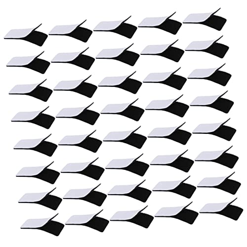 PRETYZOOM 40 Stück Klebeband weiß Klebeband zum Bewegen Klebestreifen doppelseitiges klebeband Klettstreifen mit Klebstoff klebrige Befestigungselemente Black von PRETYZOOM