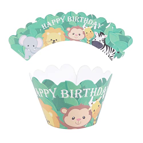 PRETYZOOM 48st Cupcake-picks Selber Machen Dschungel Dekorationen Lebensmittelmagnete Für Kühlschränke Kinder Dekor Obstdekor Baby Kuchen Geschenkpapier von PRETYZOOM