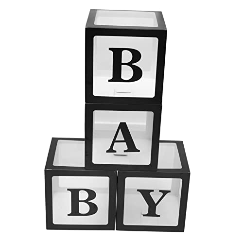 PRETYZOOM 4Er-Box -Ballon-Box Ballonboxen für die Babyparty -Dekorationen Luftballons mit schwarzen Buchstaben Ballonbogen-Kit Helium ballon luftballons Weißer Karton Black PRETYZOOM 4Er-Box -Ballon-Box Ballonboxen für die Babyparty -Dekorationen Luftballons mit schwarzen Buchstaben Ballonbogen-Kit Helium ballon luftballons Weißer Karton Black von PRETYZOOM