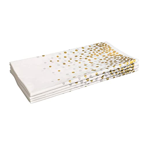 PRETYZOOM 4pcs Einweg-tischdecke Aus Kunststoff Mit Goldenen Punkten Und Schmutzabweisend von PRETYZOOM