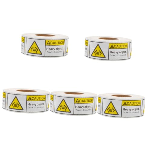 PRETYZOOM 5 Rollen Aufkleber für Übergewicht selbstklebende etiketten klebegewichte bindemittel Abschleppen Verpackungsaufkleber Etiketten für schwere Gegenstände Umzugsaufkleber für Kartons von PRETYZOOM