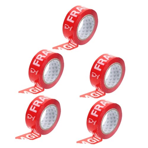 PRETYZOOM 5 Rollen Fragile Warnklebeband Breit Rot Weiß Selbstklebend Verpackungsband für Zerbrechliche Gegenstände Versand und Umzug Kartonmarkierung PRETYZOOM 5 Rollen Fragile Warnklebeband Breit Rot Weiß Selbstklebend Verpackungsband für Zerbrechliche Gegenstände Versand und Umzug Kartonmarkierung von PRETYZOOM