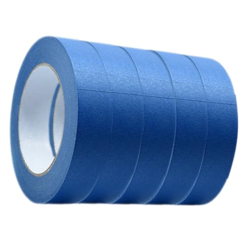 PRETYZOOM 5 Rollen Wanddekorationsband Blaues Klebeband Vinyl breit UV Abdeckband malen Malerbänder Rand stark Autolackband Kfz -Malband Auto-Klebeband Maskelband für Automalerei Farbband von PRETYZOOM