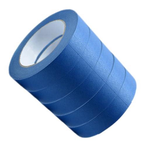 PRETYZOOM 5 Rollen Wandklebeband dekoratives Klebeband Farbband Malerbandfarben farbiges Abdeckband farbiges Band Klebeband für Wände, keine Beschädigung der Farbe farbiges Malerband Blue von PRETYZOOM