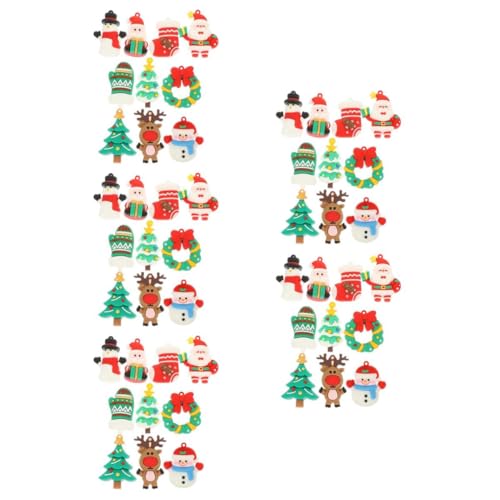 PRETYZOOM 5 Sätze Dekoration Zum Kuchenbacken Weihnachtsdeko Weihnachten Tischdeko Esstisch Schneemänner Weihnachtsschmuck Präsentiert Kieselgel 10 Stück * 5 von PRETYZOOM