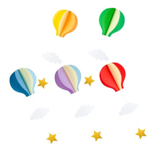PRETYZOOM 5 Stück Heißluftballon-Ornament decke Wolken hängende Dekorationen Frühling heiße Luftballons Handwerk Wolkenthema Babyparty -Dekorationen Wolkenballon- Papier PRETYZOOM 5 Stück Heißluftballon-Ornament decke Wolken hängende Dekorationen Frühling heiße Luftballons Handwerk Wolkenthema Babyparty -Dekorationen Wolkenballon- Papier von PRETYZOOM