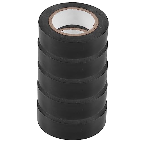 PRETYZOOM 5 Stück Isolierband isoliert Schwarz Verdrahtungsband Elektriker Band Elektrikerband elektrisches Klebeband im Freien elektrisches Klebeband für den Innenbereich Wärmedämmband PVC von PRETYZOOM