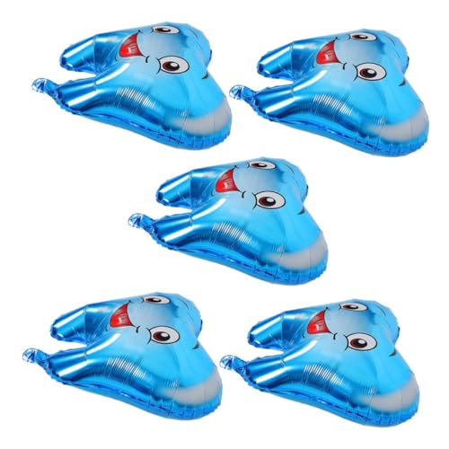 PRETYZOOM 5 Stück Luftballons Zur Babytaufe Zahnballonparty Kreativer Ballon Zahnballons Aufblasbare Geburtstagsdekoration Partyballons Mit Zähnen Zahn Ballon Aluminiumfolie Himmelblau von PRETYZOOM