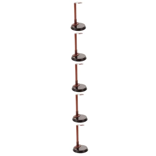 PRETYZOOM 5 Stück Puppenständer Figur Puppenträger Puppen Für Mädchen Stand Anzeige Ständer Für Puppen Display-ständer Holz Brown von PRETYZOOM