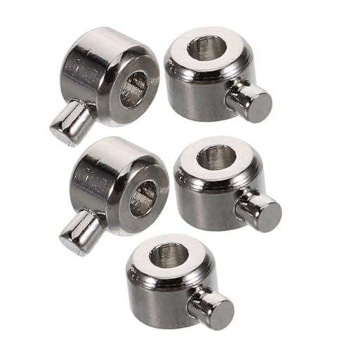 PRETYZOOM 5 Stück runde lose Abstandsperlen Stopperperlen für Armbänder kleine Perlen für die Schmuckherstellung Perlenklammern für die Schmuckherstellung Positionierungsperlen Kupfer Weiß von PRETYZOOM
