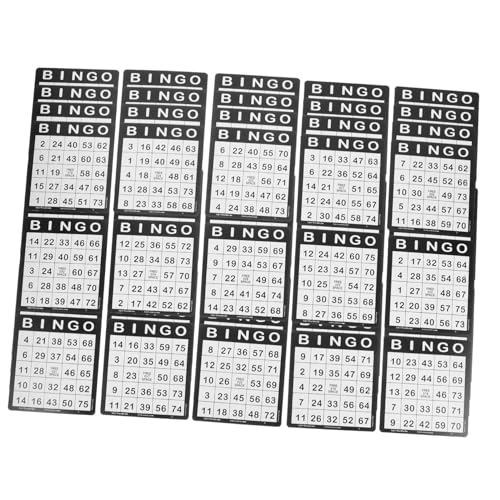 PRETYZOOM 50 Stück Bingo-Karten Partyschmuck Für Die Intellektuelle Entwicklung Tragbare Bingokarten Chinesische Gefälligkeiten Partygeschenke Für Den Karneval Papier Schwarz PRETYZOOM 50 Stück Bingo-Karten Partyschmuck Für Die Intellektuelle Entwicklung Tragbare Bingokarten Chinesische Gefälligkeiten Partygeschenke Für Den Karneval Papier Schwarz von PRETYZOOM