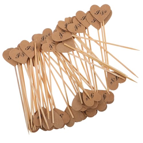 PRETYZOOM 50 Stück Cupcake-picks in Herzform Kraftpapier Für „i Do“-kuchendekoration Hochzeitsfeier Dessert PRETYZOOM 50 Stück Cupcake-picks in Herzform Kraftpapier Für „i Do“-kuchendekoration Hochzeitsfeier Dessert von PRETYZOOM