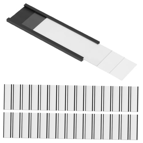 PRETYZOOM 50 Stück Magnetischer Etikettenhalter Magnetische Etikettenhüllen magnetische Etiketthalter Etikettenhalter für Regale Etiketteneinfügungskarten Weicher Magnet aus Gummi Schwarz von PRETYZOOM
