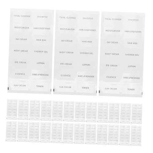 PRETYZOOM 50 Stück Reiseflasche Spender Reisen Toilettenartikel Organisieren Ästhetisch Etiketten Für Flaschen Abziehbild Vorgedruckt Organisation Veranstalter Aufkleber Pvc von PRETYZOOM
