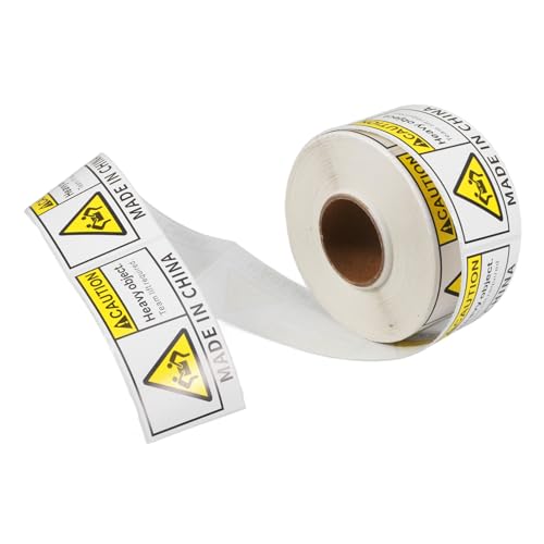 PRETYZOOM 500 Blatt Etikett „Übergewicht“. aufkleber Vorsicht schweres Etikett Thermoetikettenpapier -Versandetiketten Team-Lift-Label Warnschild Team-Lift-Etiketten von PRETYZOOM