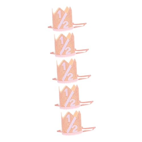PRETYZOOM 5St Halber Geburtstagshut neugeborene stirnbänder für kleine mädchen Geburtstagsmützen für Kinder partyhüte kinder geburtstagskrone für kinder die Krone Kappen Geburtstagsfeier Hut von PRETYZOOM