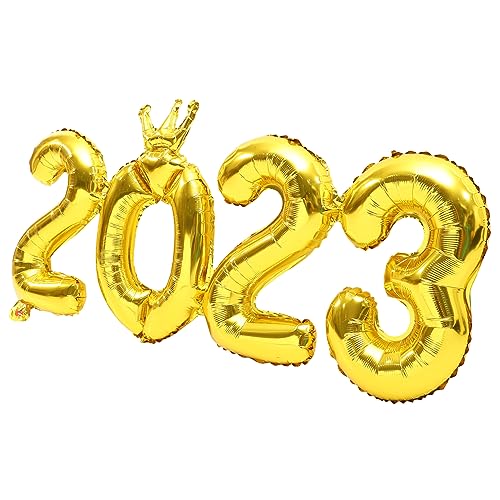 PRETYZOOM 5 Sets Neujahrsballons Aus Aluminiumfolie 2023 Für Babyparty-dekorationen PRETYZOOM 5 Sets Neujahrsballons Aus Aluminiumfolie 2023 Für Babyparty-dekorationen von PRETYZOOM