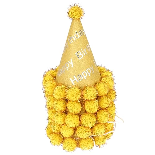 PRETYZOOM 5st Partyhut Alles Zum Geburtstag Papierhut Verrückter Hut Kleinkind Mütze Lustige Mütze Sonnenhut Damen Erster Geburtstagshut Kinderhelm Schutzhelm Hüte Golden Haarball PRETYZOOM 5st Partyhut Alles Zum Geburtstag Papierhut Verrückter Hut Kleinkind Mütze Lustige Mütze Sonnenhut Damen Erster Geburtstagshut Kinderhelm Schutzhelm Hüte Golden Haarball von PRETYZOOM