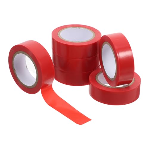 PRETYZOOM 6 Rollen Isolierband Band Elektrisch Klebeband Elektrische Geräte Farbbänder Elektrobänder Für Den Innenbereich Hochtemperaturband Kabelmarkierungsband Möbelband Schutzband Pvc Rot von PRETYZOOM