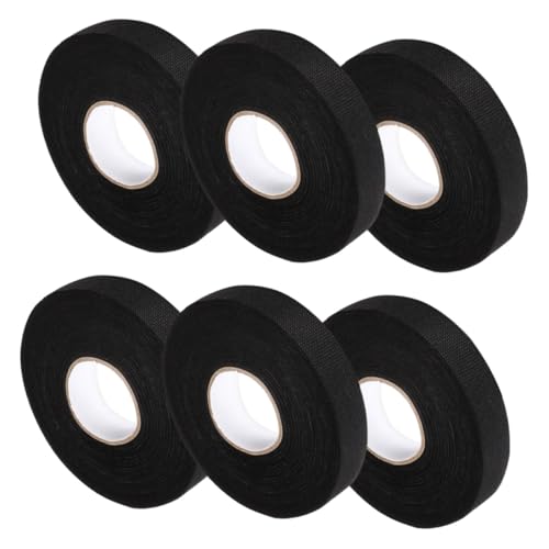 PRETYZOOM 6 Rollen Klebeband nutzen Innere klebrig Hitze Kabelbaumwickel für Automotoren Kabelbaumband für hohe Temperaturen Kabelbaumband für Elektrik Polyestertuch Black von PRETYZOOM