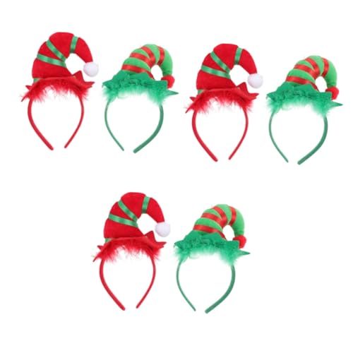 PRETYZOOM 6 Stk Weihnachtsstirnband Haarband im Weihnachtsstil weihnachtliches dekoratives Haarband Haargummis kostüm Festival-Requisite Kopfbedeckung im Festival-Stil Hut von PRETYZOOM