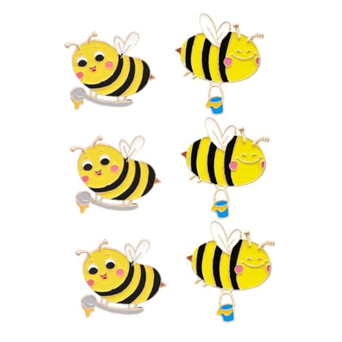 PRETYZOOM Modische Reversnadeln in Bienenform 6 Stück Metall Tierbroschen Für Damen Kragenschmuck Anstecknadeln Bienenschmuck PRETYZOOM Modische Reversnadeln in Bienenform 6 Stück Metall Tierbroschen Für Damen Kragenschmuck Anstecknadeln Bienenschmuck von PRETYZOOM