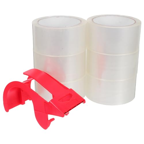 PRETYZOOM 6 Stück Durchsichtiges Versandklebeband Beutelverschlussband Bewegliches Klebeband Für Kartons Verpackungsklebeband Mit Abroller Packband Zum Nachfüllen Packband Mit Abroller Abs von PRETYZOOM